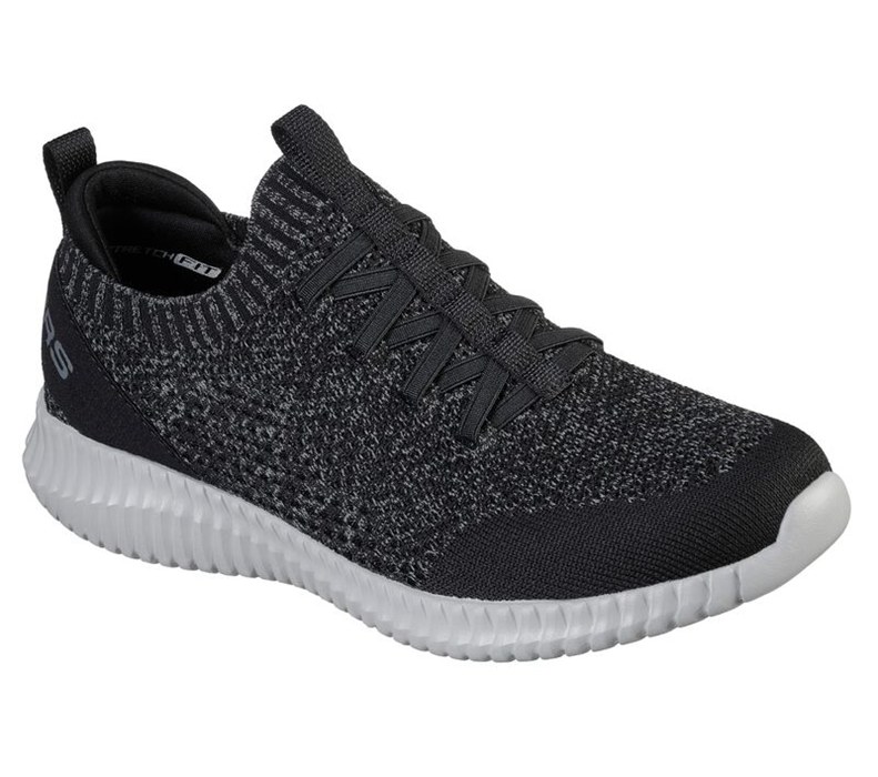 Skechers Elite Flex - Karnell - Mens Slip On Shoes Black/Grey [AU-DX7409]